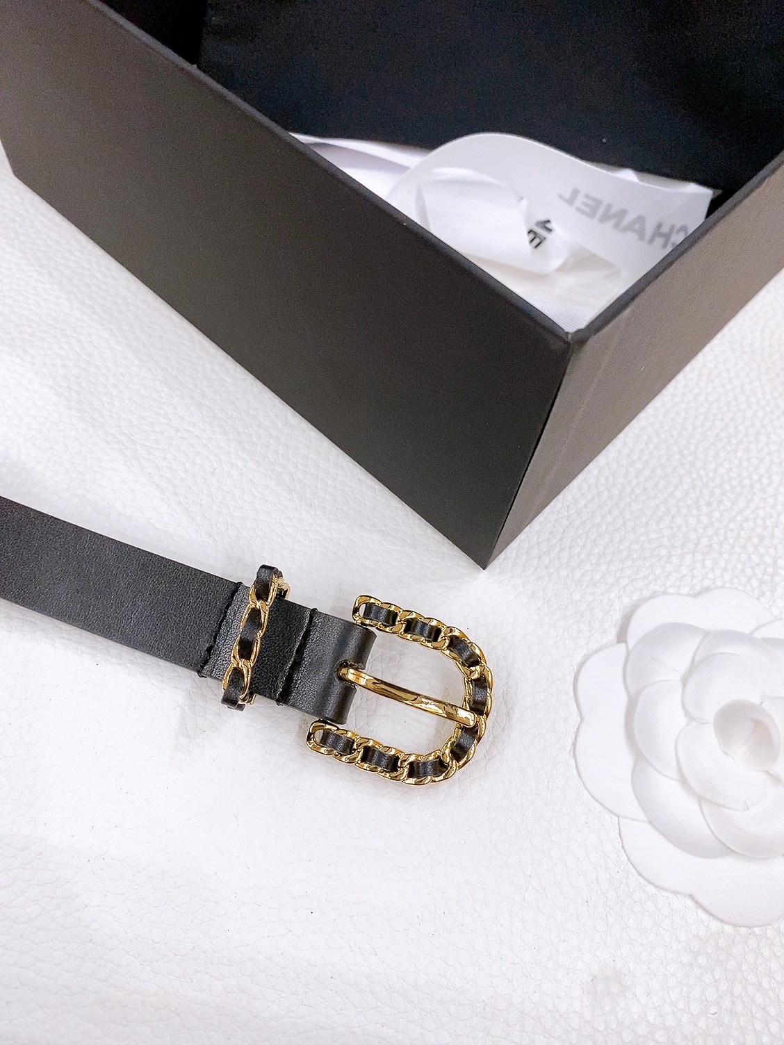 -香奶奶
Chanel 链条针扣 进口小牛皮腰带 黄铜金属 手感柔软 细腻 2.0cm