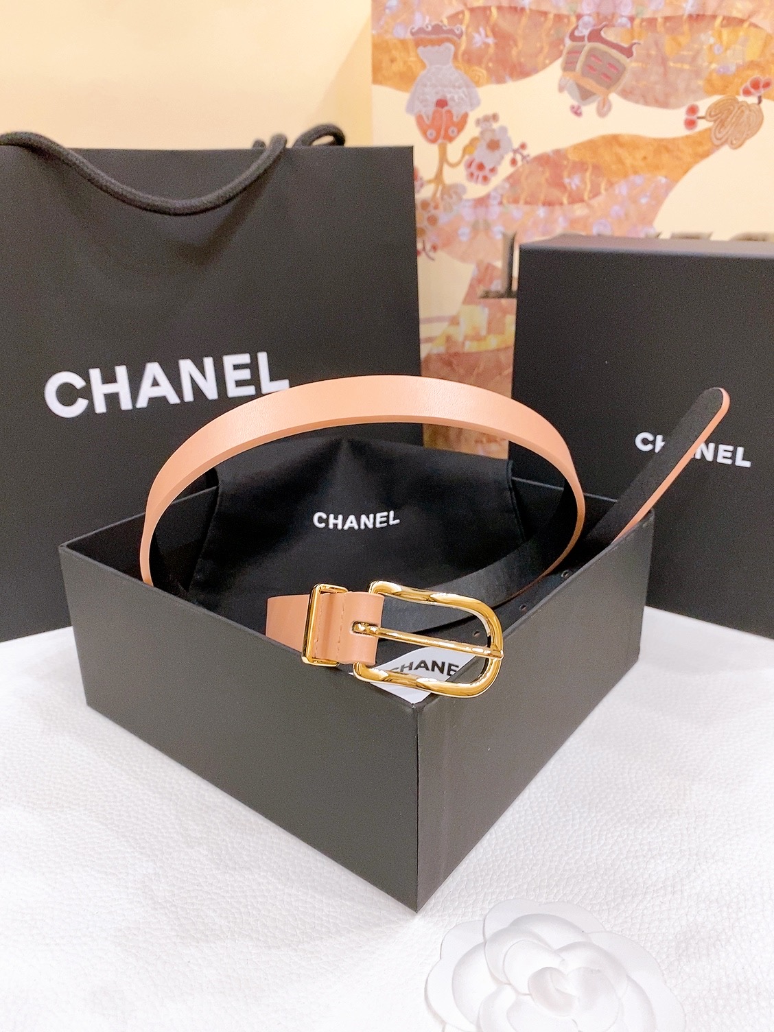 -香奶奶
Chanel 链条针扣 进口小牛皮腰带 黄铜金属 手感柔软 细腻 2.0cm