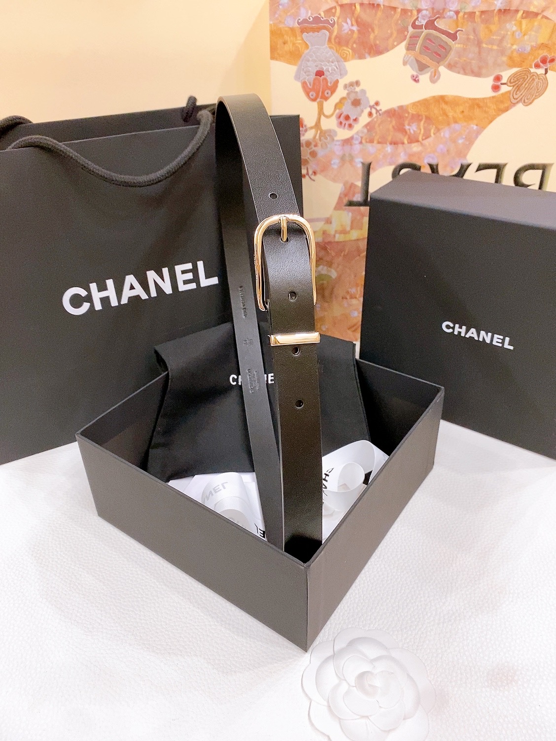 -香奶奶
Chanel 链条针扣 进口小牛皮腰带 黄铜金属 手感柔软 细腻 2.0cm