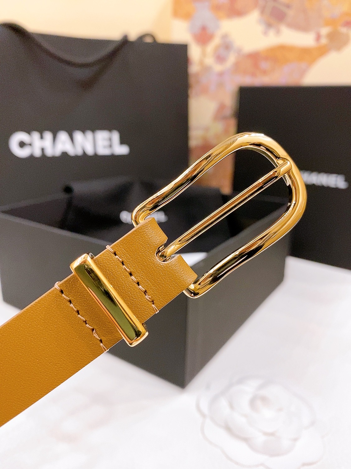 -香奶奶
Chanel 链条针扣 进口小牛皮腰带 黄铜金属 手感柔软 细腻 2.0cm