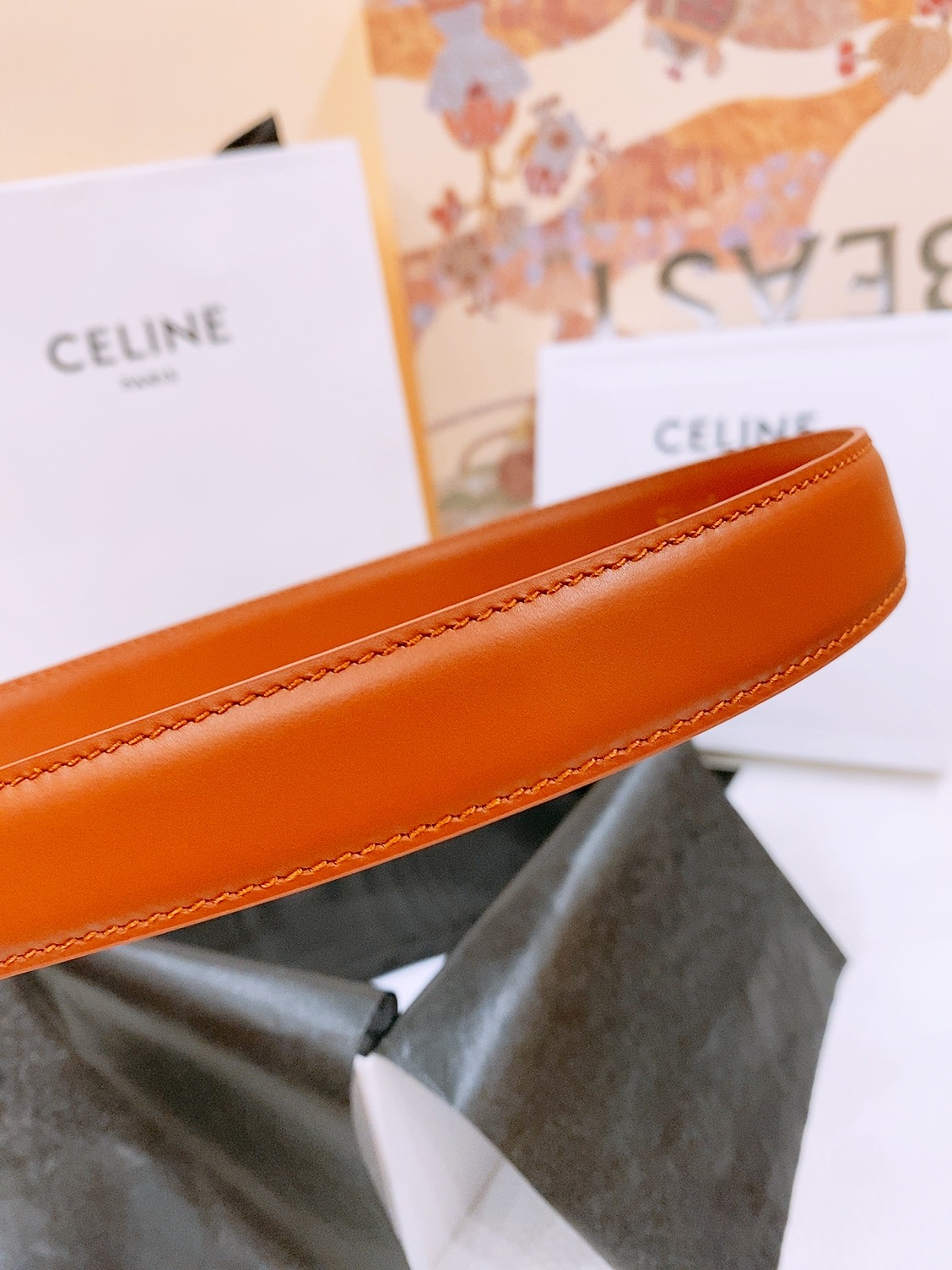 -Celine 凯旋门新款针扣腰带
超简约大气的腰带2.5精品，顶级进口牛皮制作，牛皮搭配牛仔，搭配黄铜