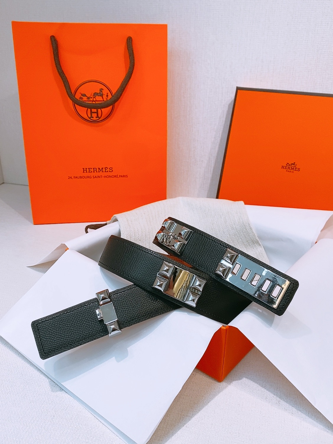 Hermès Collier de Chien 32mm Epsom Leather Belt with Metal Buckle 2 i1758042698654 835 0 1