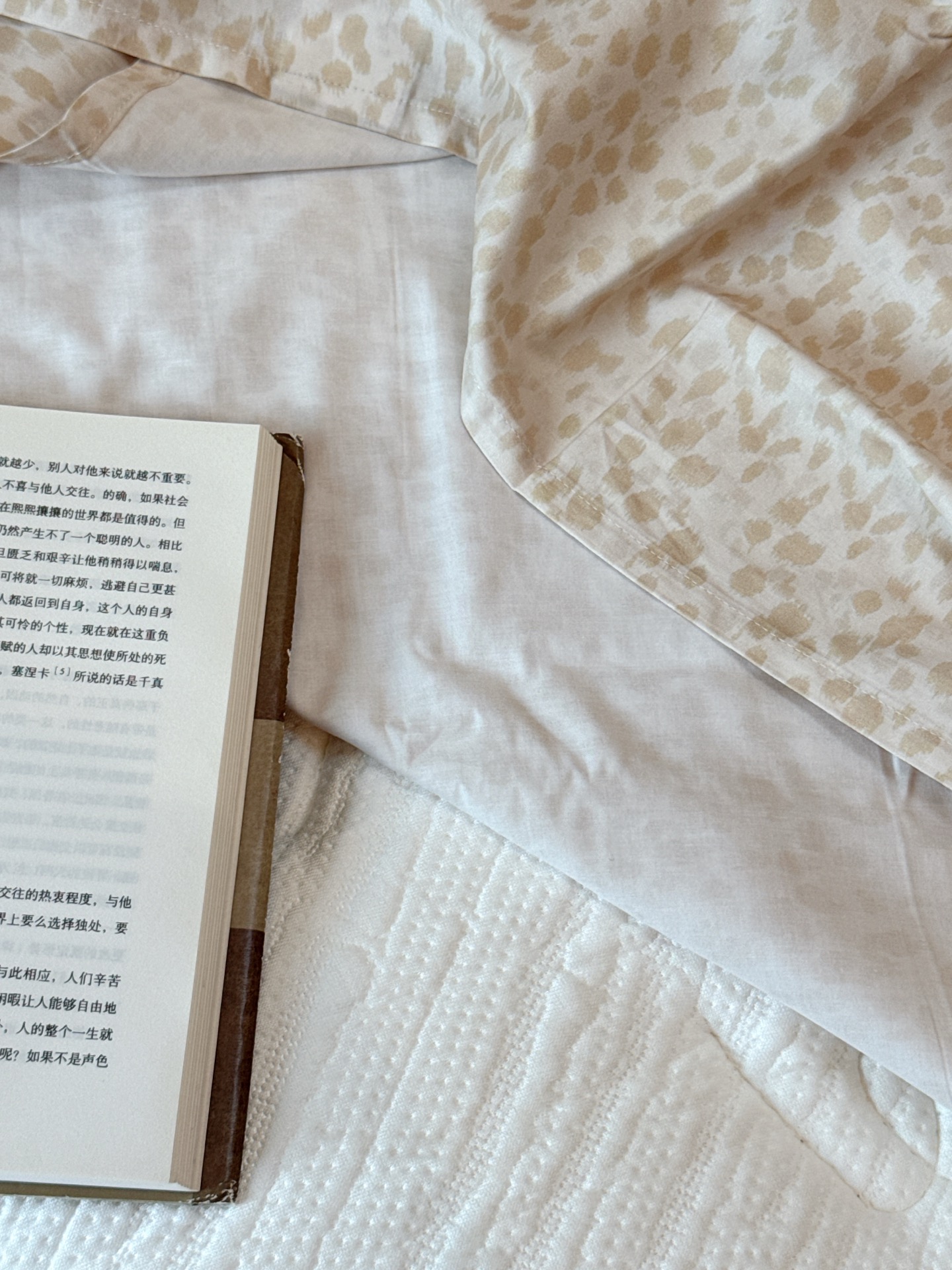one ⃣ The bed sheets are simply photographed, and the beige leopard 7