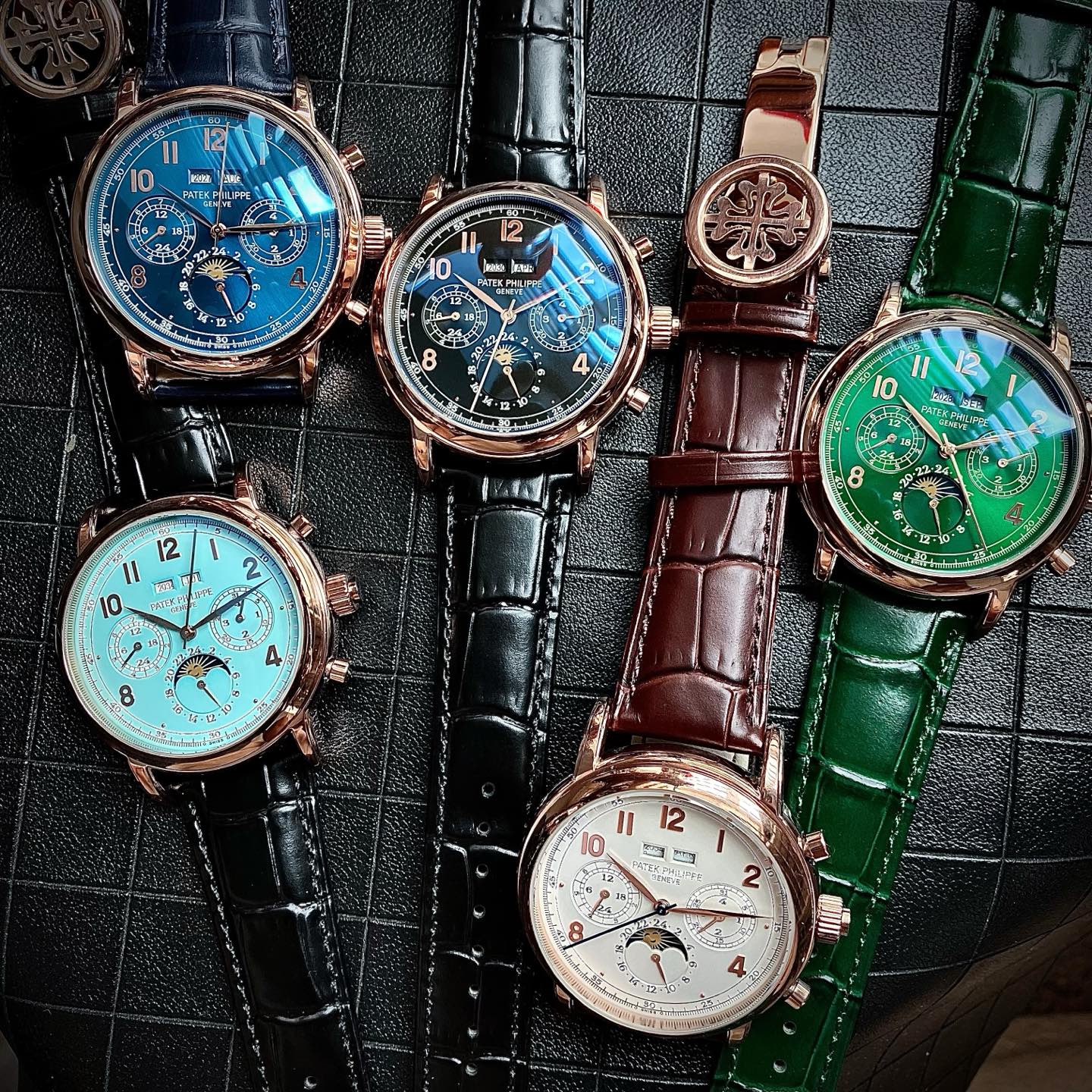 파텍필립 투르비용 드래곤 다이얼 자동 레더스트랩 스틸 레플리카 44145 Patek Philippe 이미지 6