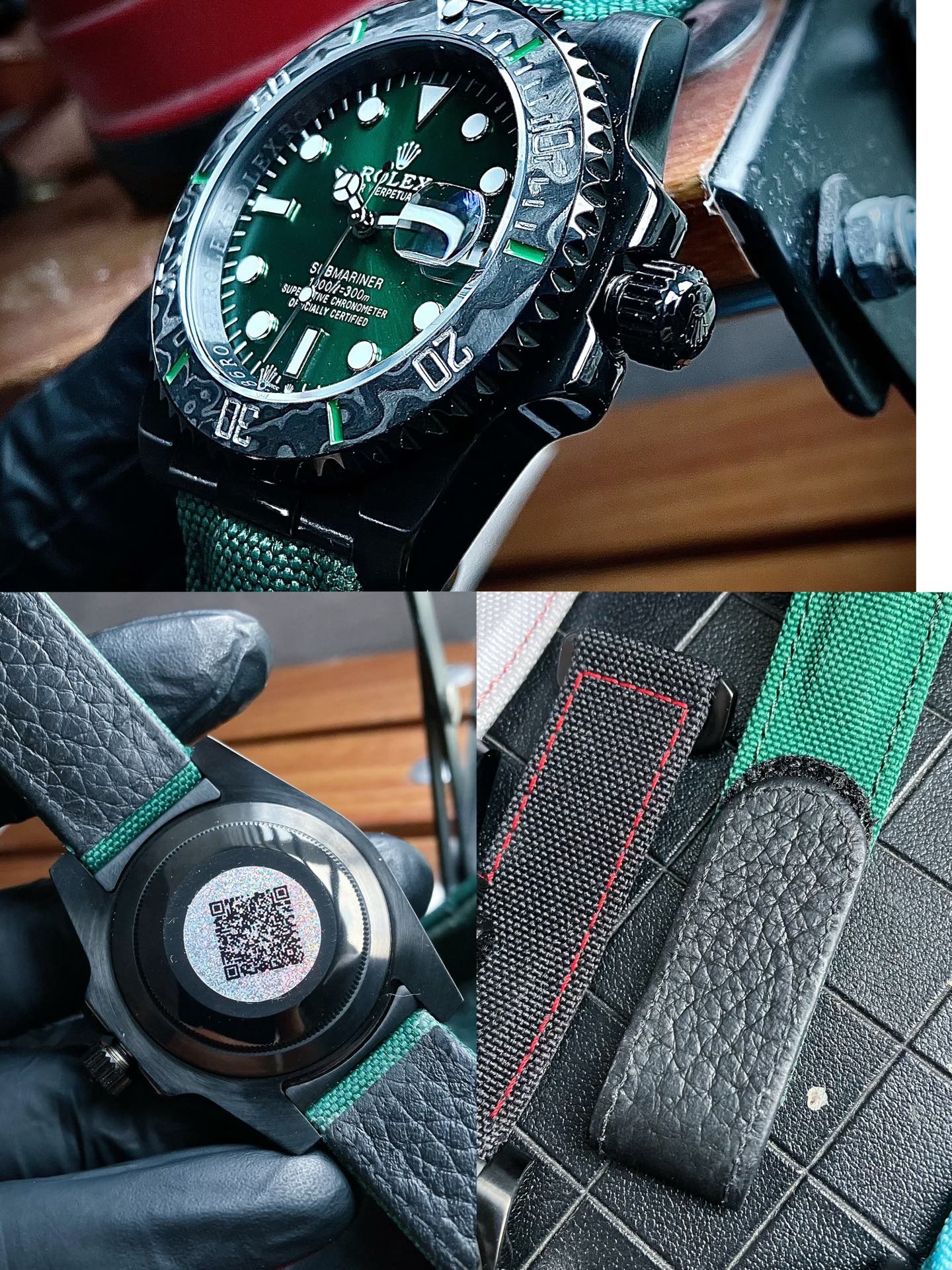 劳力士ROLEX
DIW Submariner PARAKEET
新品定制款SUB水鬼,完美呈现!
1:特别定制碳纤维圈口、渐变绿表盘,DIW赋予水鬼不一样的风格,体现全新的视觉和触觉体验!
2:经过无数次的修改,终于呈现出刻字立体,且条丁外有外影的对版完美圈口,温润如玉的超强夜光珠!
3:整表均采用904L精钢,暗黑质感,同正品一致
4:搭载全新日本进口8215机芯,质量稳定。
5:DIW做工完美,几乎到了极致,欢迎品鉴