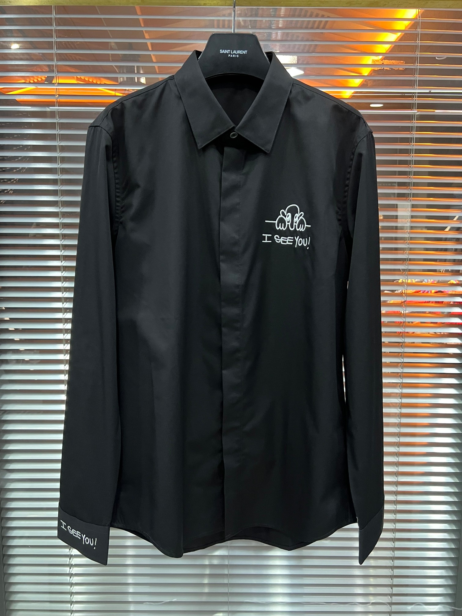 NO:861553,SOT26 new early spring English letter embroidery long-sleeved men's black shirt code number: 38 39 40 41 42, men's clothing, shirts,19860909SOT26新款早春英文字母刺绣款长袖男士黑色衬衫 码数:38 39 40 41 42,男装,shirts,,Women's clothing