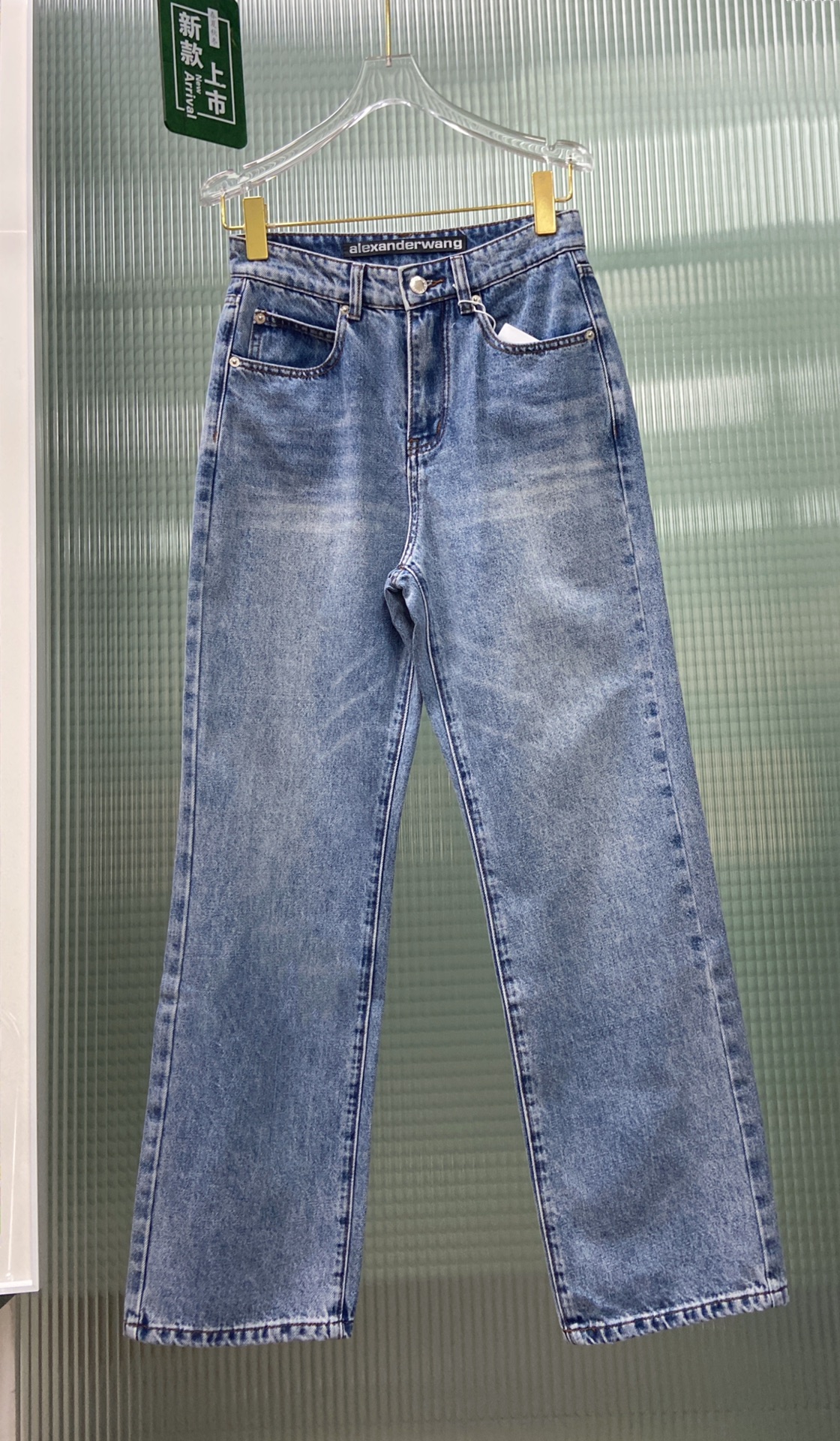 alexanderwang2024新款大王牛仔直筒长裤，设计个性十足。单色SML@1zqdbz