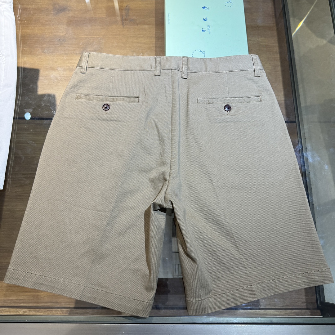 Burberry Men's Khaki Cotton Twill Shorts with Embroidered Knight Detail 7 i1714988219 6632 6