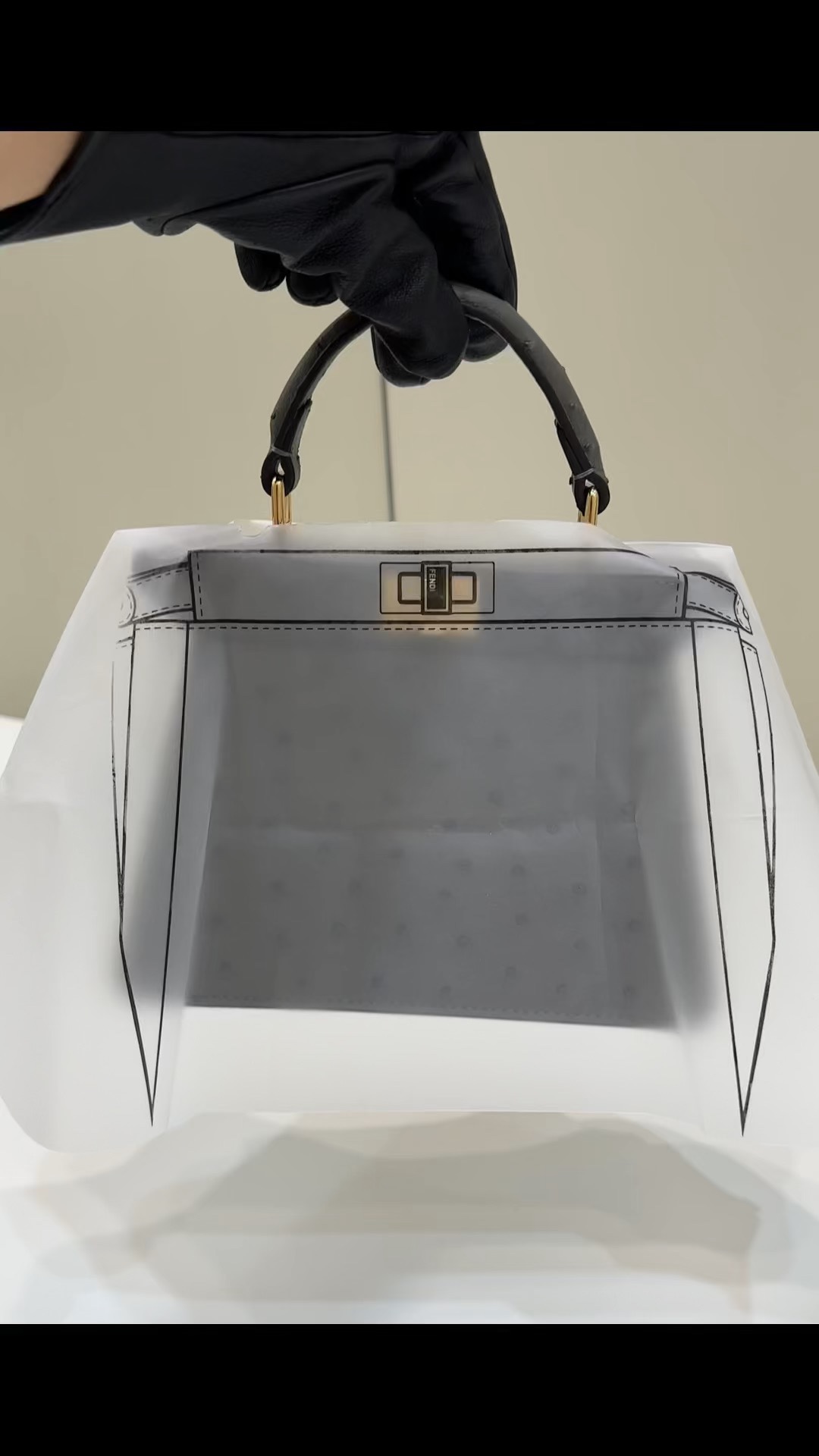 Fendi real ostrich