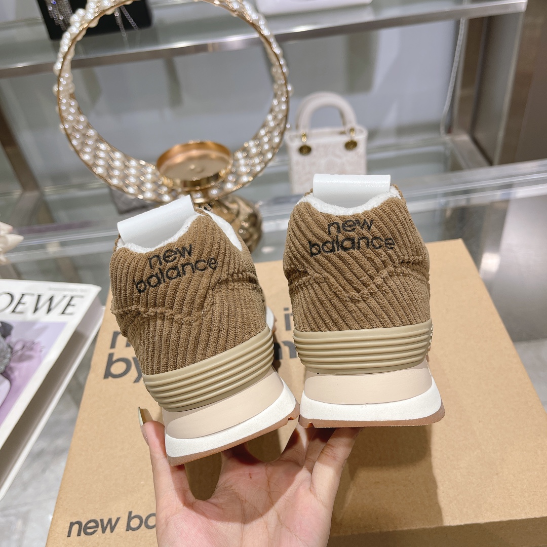 Factory 310Miumiu x New Balance 574 co-branded white shoes NB lace-up casual trainers running shoes 