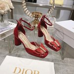 Dior Sandals Single Layer Shoes Slippers Genuine Leather Patent Sheepskin Spring/Summer Collection Vintage