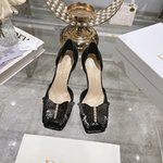 Dior Sandals Single Layer Shoes Online Sale
 Genuine Leather Patent Sheepskin Spring/Summer Collection Vintage