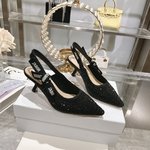 Dior High Heel Pumps Single Layer Shoes 1:1 Clone
 Embroidery Fashion