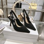Dior High Heel Pumps Single Layer Shoes Embroidery Fashion