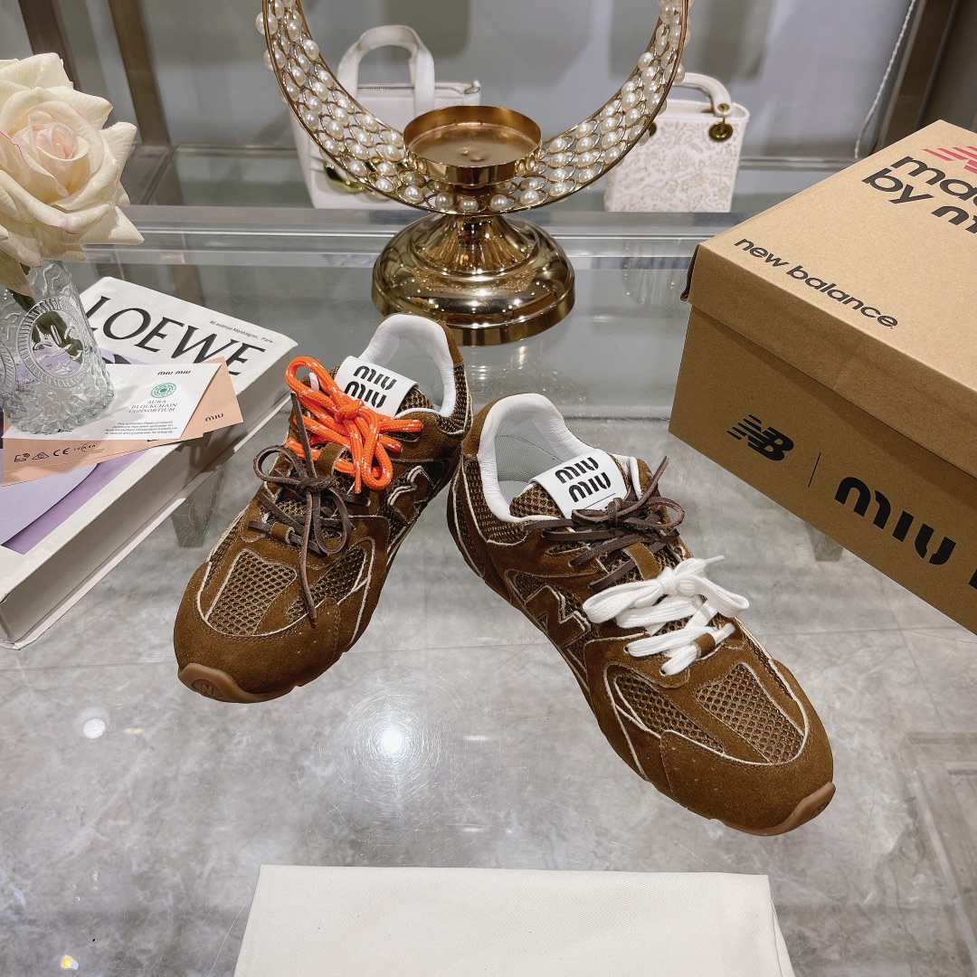 Fábrica Hombres Miu Miu x New Balance NB530 Zapatillas Deportivas Casual para Pareja Gump Shoes Germ