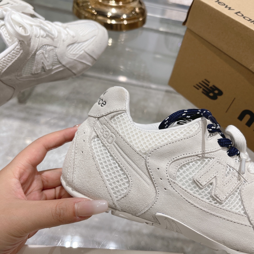 Fábrica Hombres Miu Miu x New Balance NB530 Zapatillas Deportivas Casual para Pareja Gump Shoes Germ