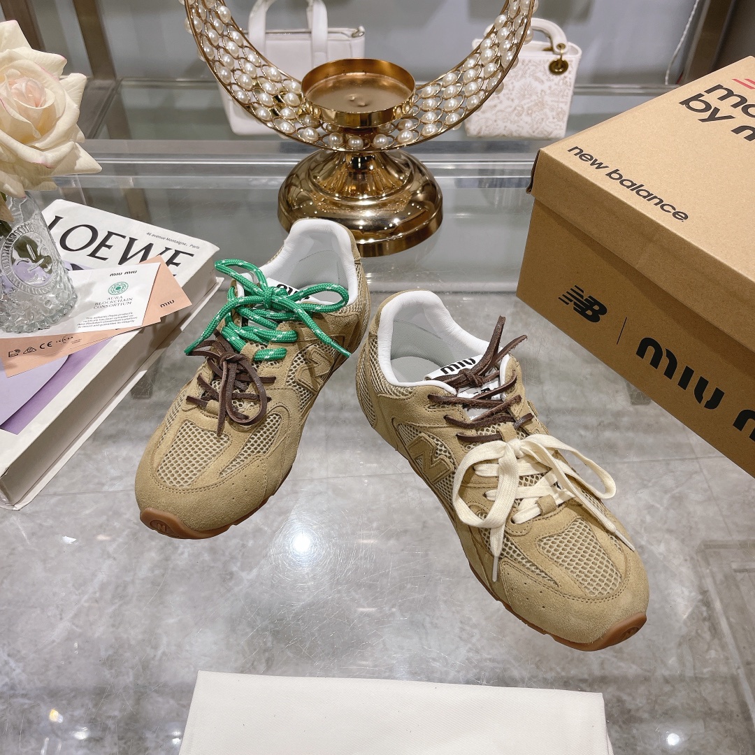 Fábrica Hombres Miu Miu x New Balance NB530 Zapatillas Deportivas Casual para Pareja Gump Shoes Germ