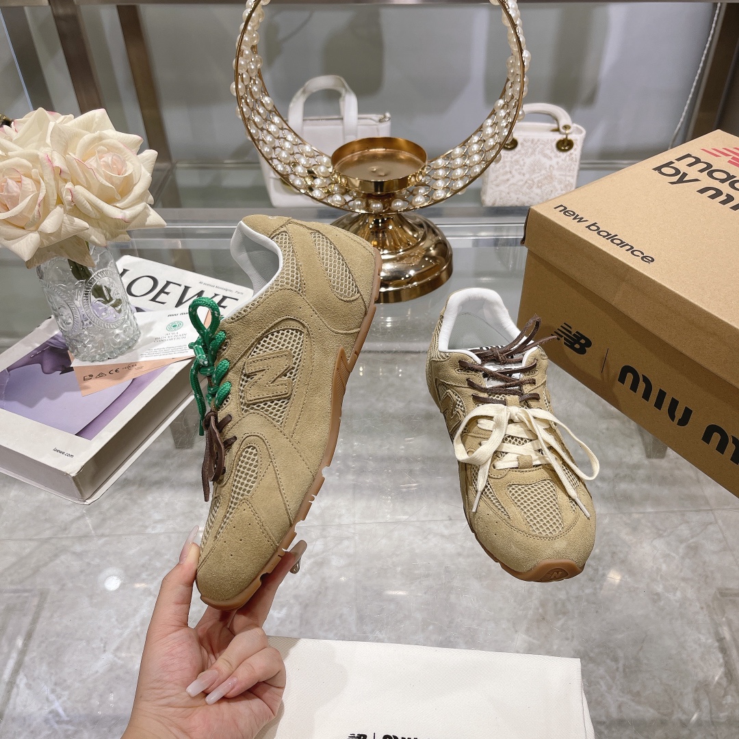 Fábrica Hombres Miu Miu x New Balance NB530 Zapatillas Deportivas Casual para Pareja Gump Shoes Germ
