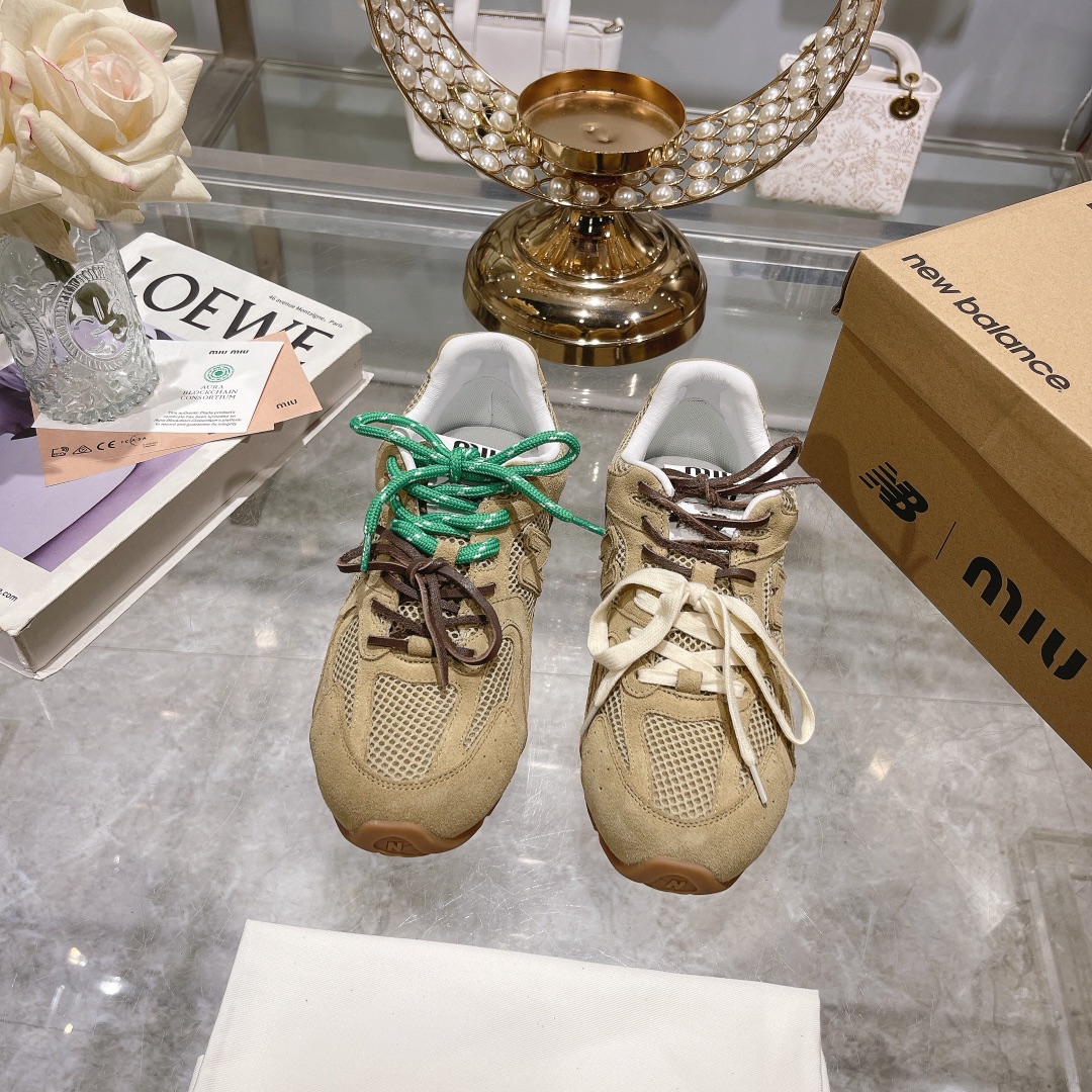 Fábrica Hombres Miu Miu x New Balance NB530 Zapatillas Deportivas Casual para Pareja Gump Shoes Germ