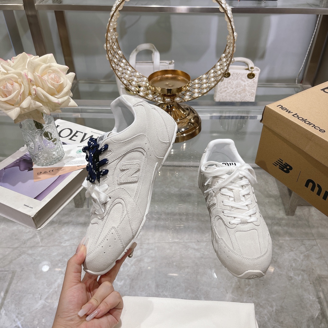 Fábrica Hombres Miu Miu x New Balance NB530 Zapatillas Deportivas Casual para Pareja Gump Shoes Germ