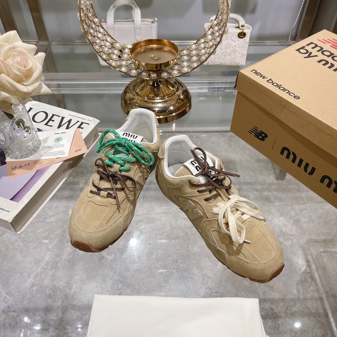 Fábrica Hombres Miu Miu x New Balance NB530 Zapatillas Deportivas Casual para Pareja Gump Shoes Germ