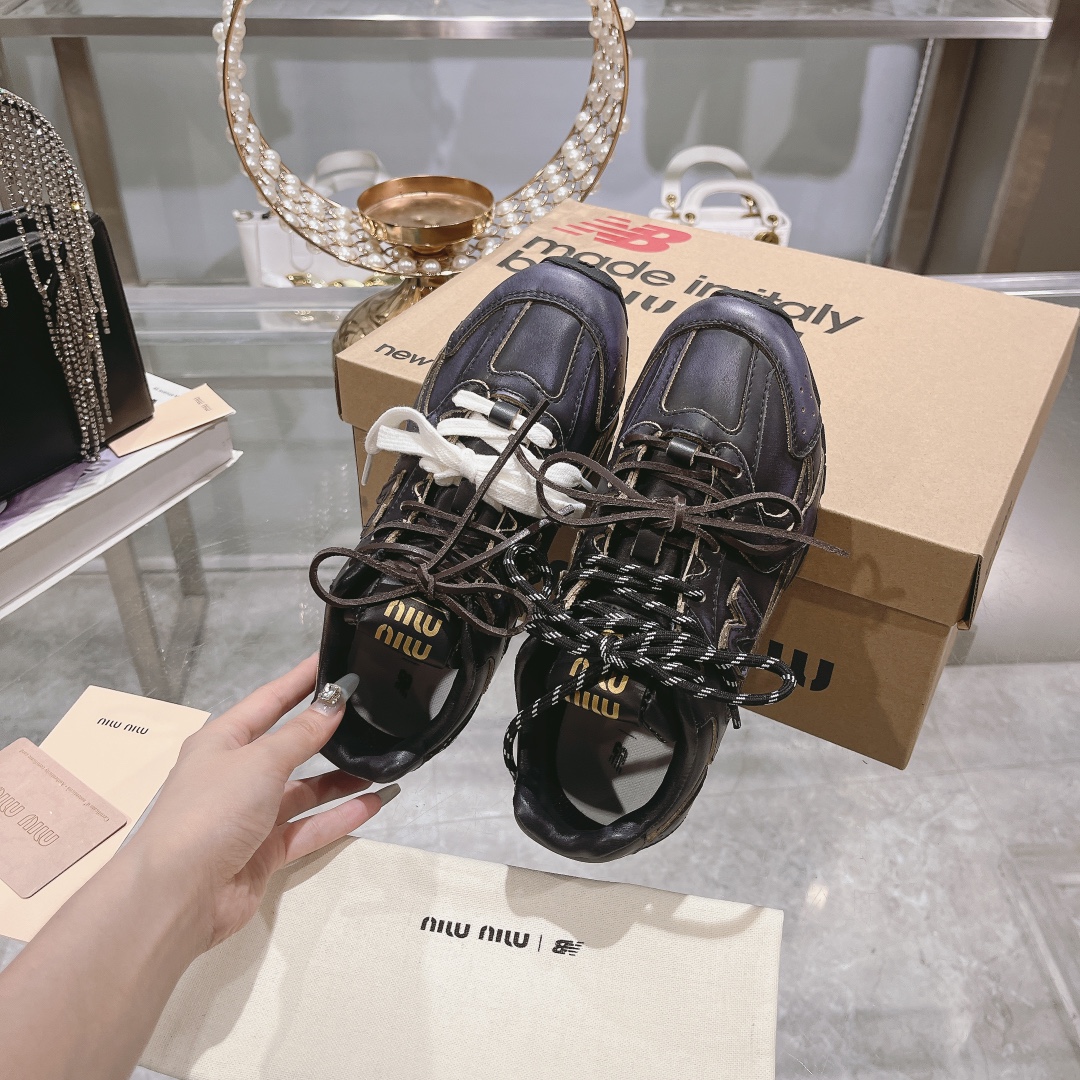 Factory Couple's MiuMiu x New Balance NB530 Casual Sneakers Athletic Shoes Gump Shoes German Trainer