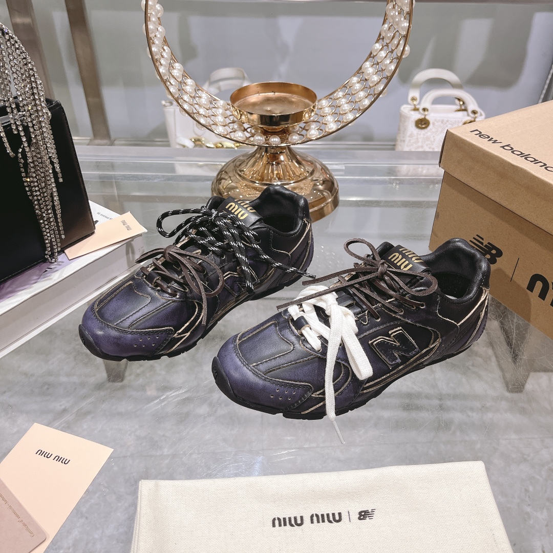Factory Couple's MiuMiu x New Balance NB530 Casual Sneakers Athletic Shoes Gump Shoes German Trainer