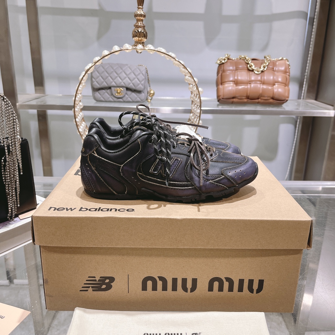 Factory Couple's MiuMiu x New Balance NB530 Casual Sneakers Athletic Shoes Gump Shoes German Trainer