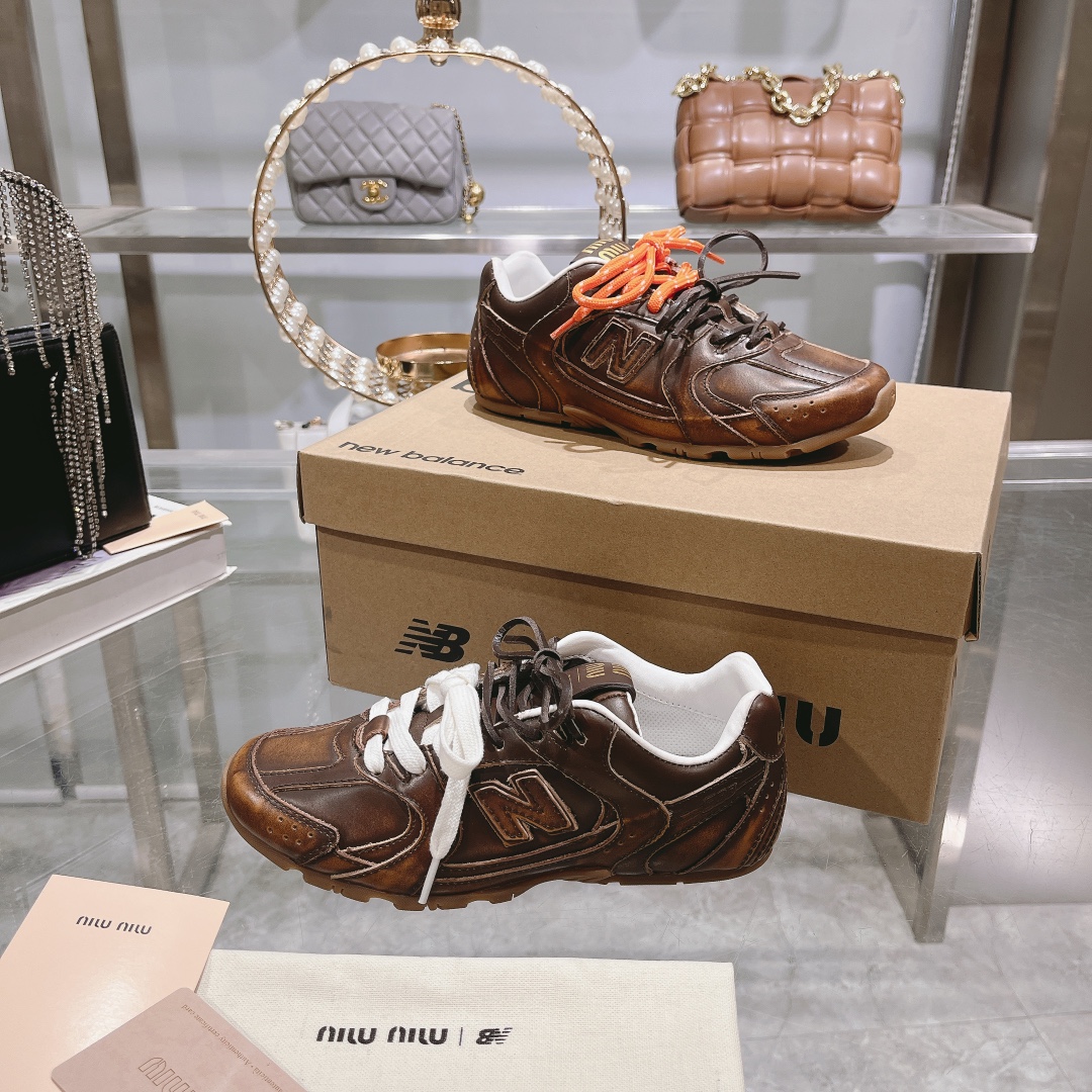 Factory Couple's MiuMiu x New Balance NB530 Casual Sneakers Athletic Shoes Gump Shoes German Trainer