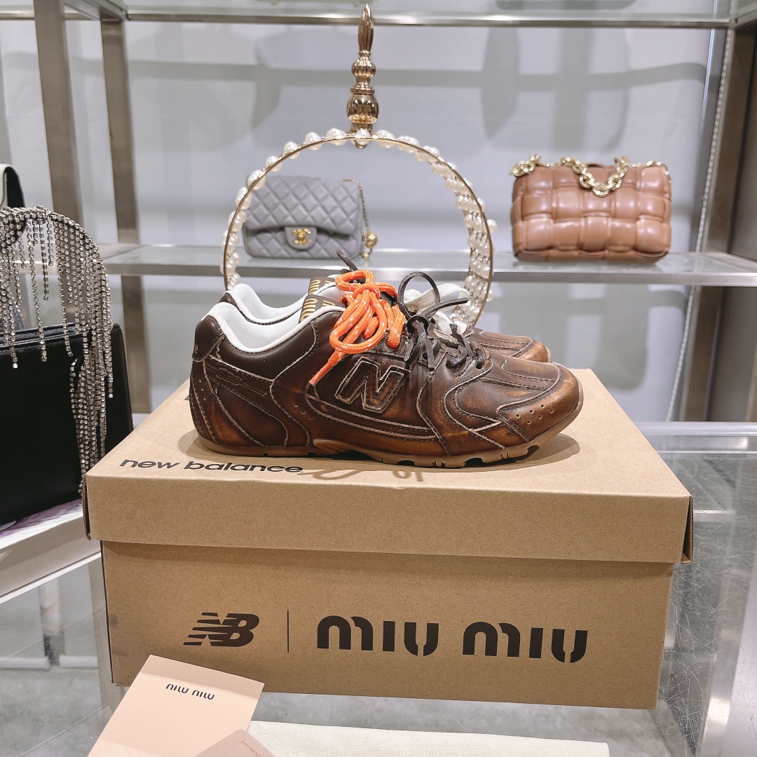 Factory Couple's MiuMiu x New Balance NB530 Casual Sneakers Athletic Shoes Gump Shoes German Trainer