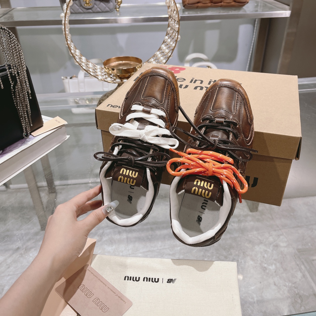 Factory Couple's MiuMiu x New Balance NB530 Casual Sneakers Athletic Shoes Gump Shoes German Trainer