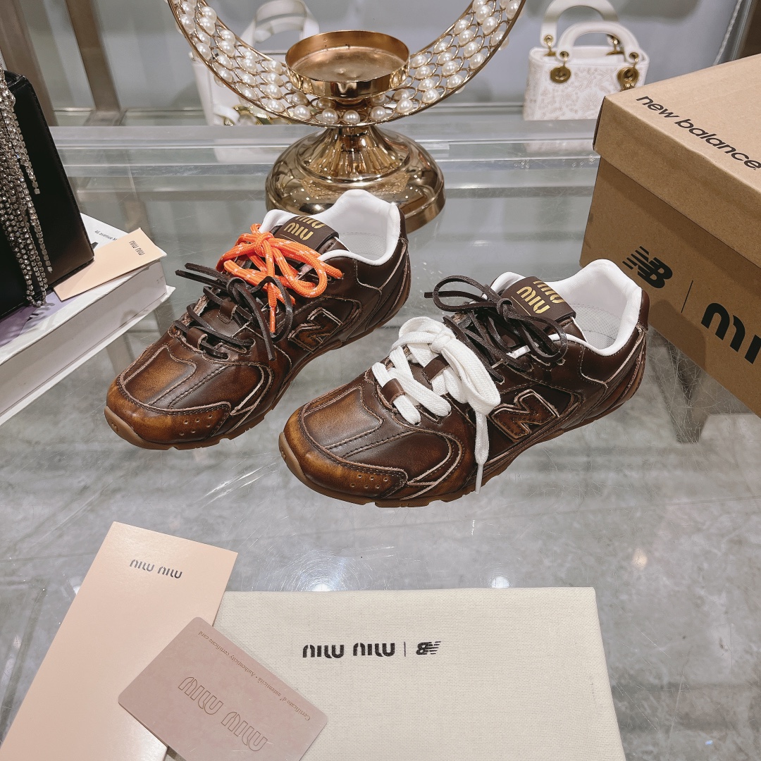 Factory Couple's MiuMiu x New Balance NB530 Casual Sneakers Athletic Shoes Gump Shoes German Trainer