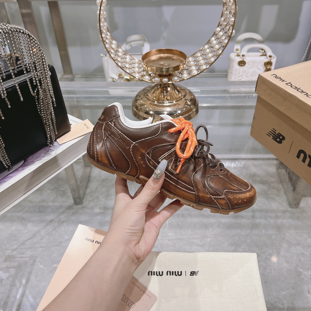 Factory Couple's MiuMiu x New Balance NB530 Casual Sneakers Athletic Shoes Gump Shoes German Trainer