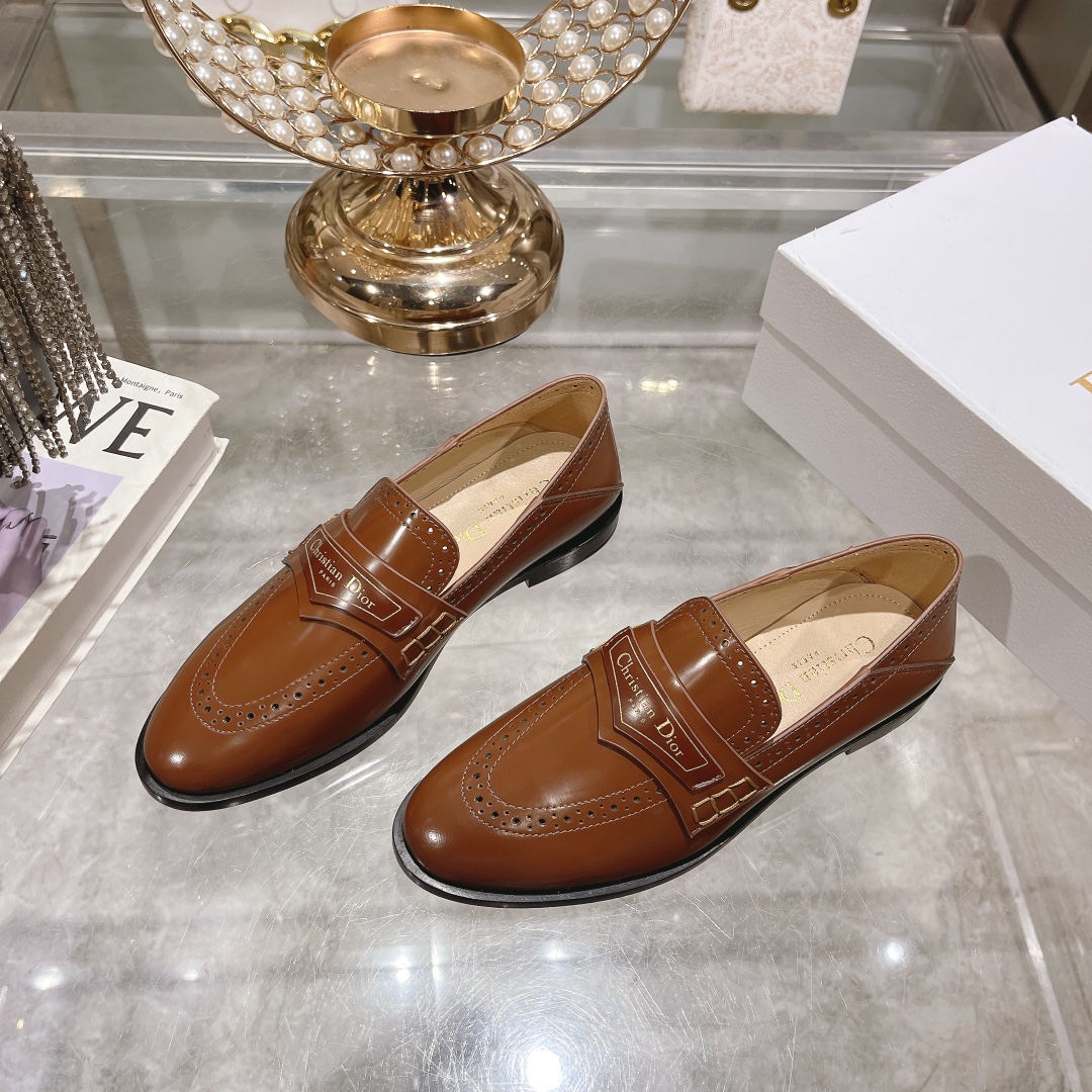 Best Replica 1:1
 Dior Plain Toe Single Layer Shoes Cowhide Genuine Leather Sheepskin Fashion
