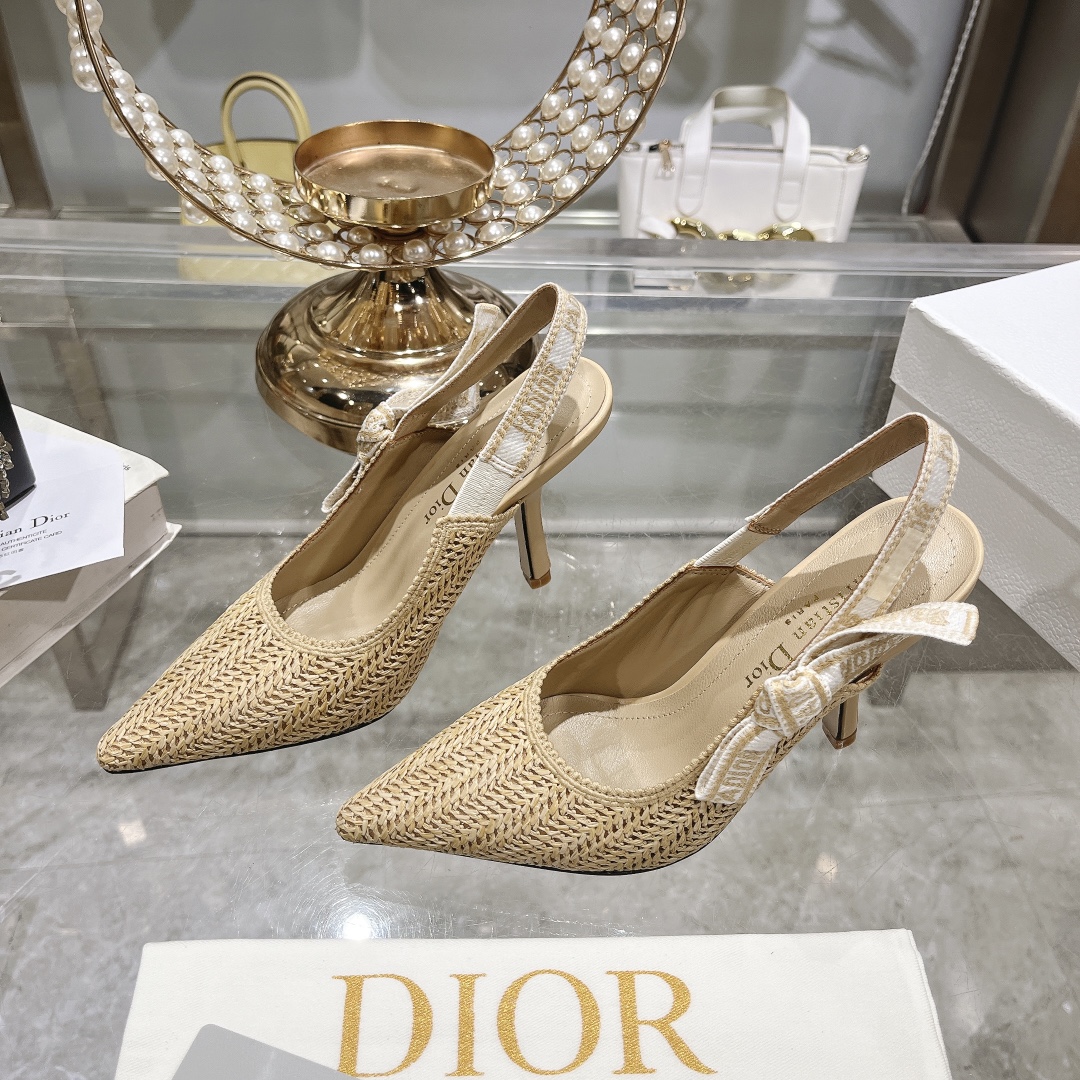 Dior Knockoff
 High Heel Pumps Sandals Single Layer Shoes Weave Summer Collection