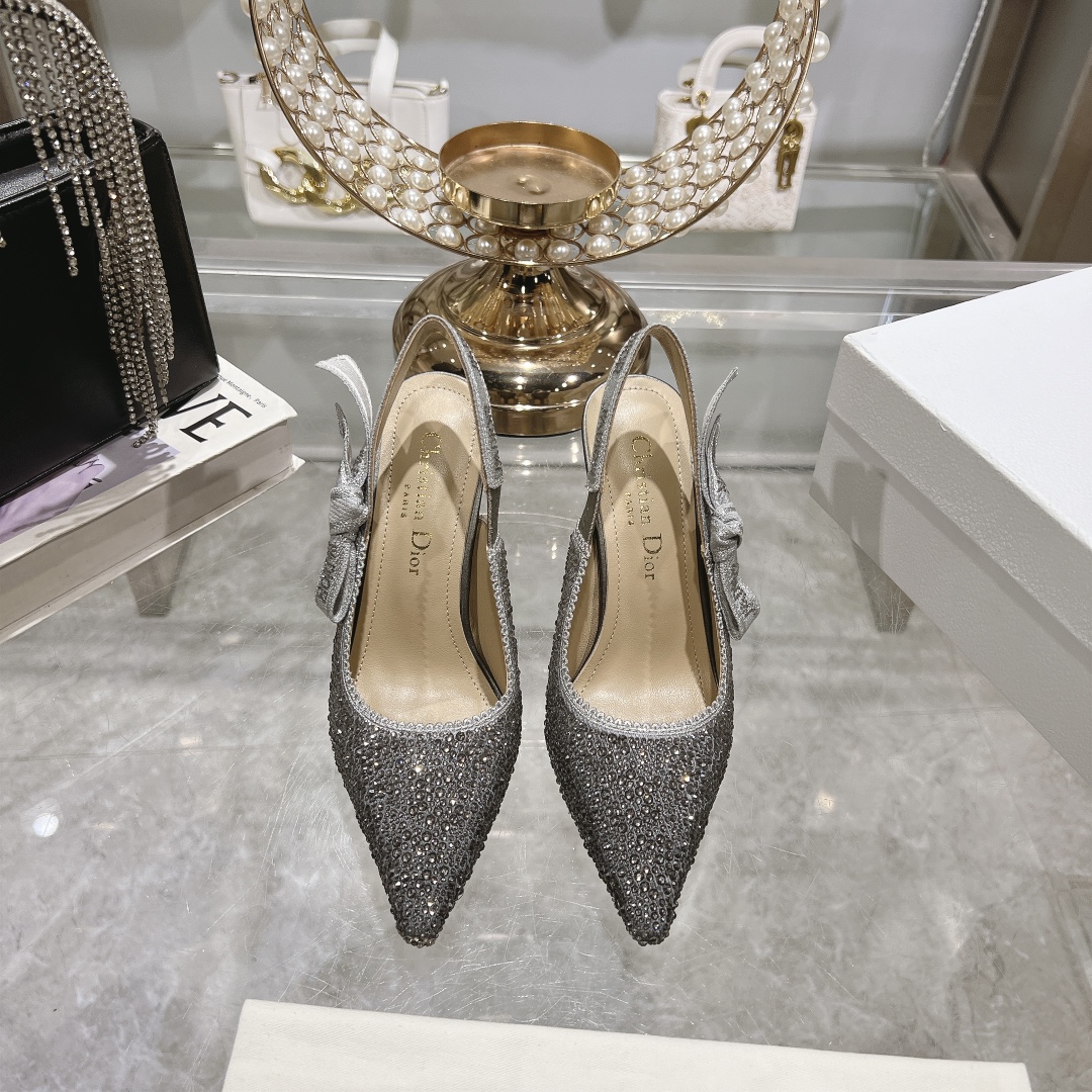 Dior Spitze
 Schuhe Pumps Mit Hohem Absatz Sandalen Gold Sommerkollektion