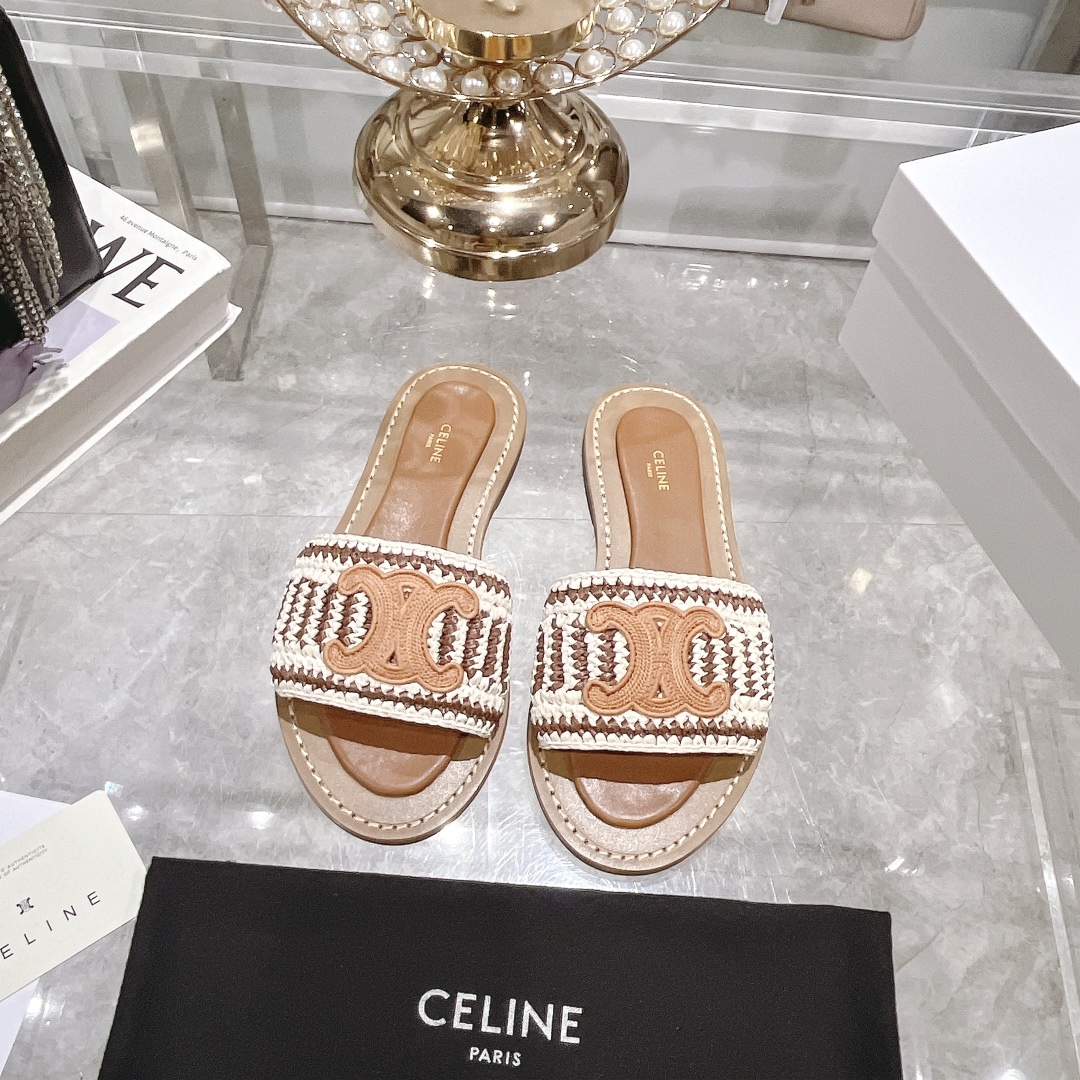 Celine 2025 Spring/Summer New In Casual Beach Slides Sandals 2 i1717261741 1189 6