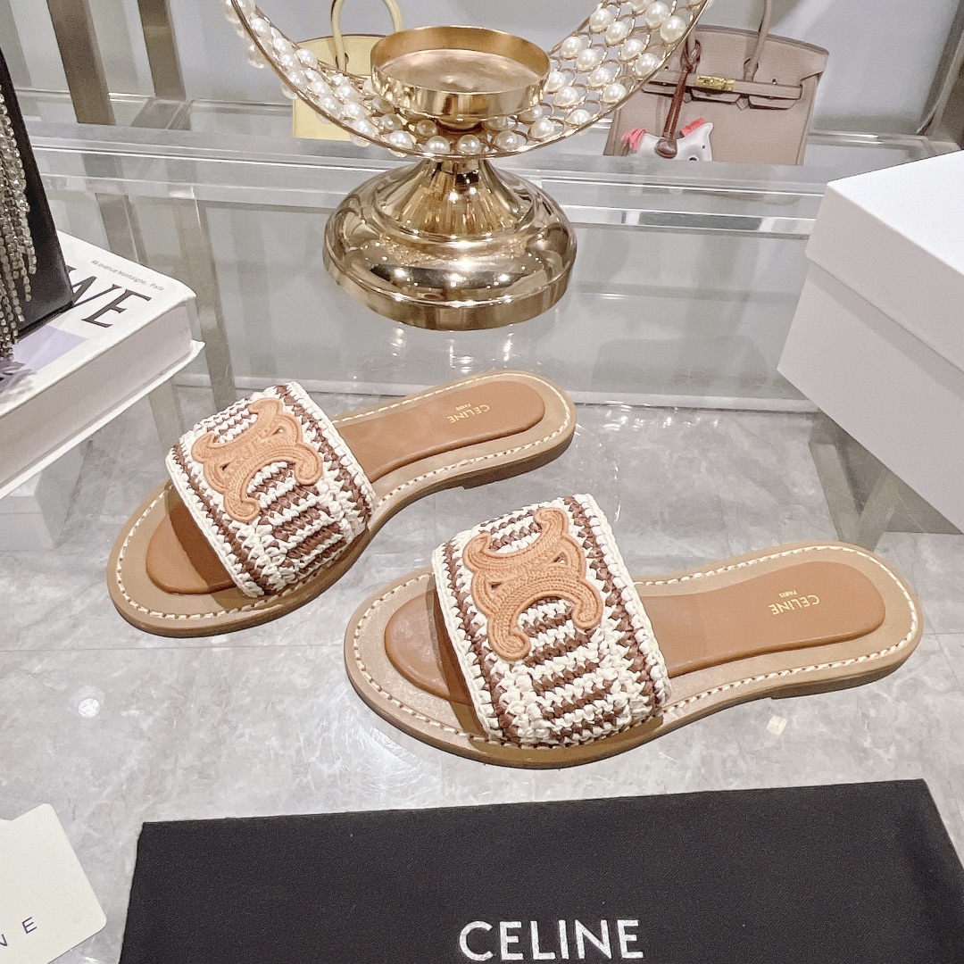 Celine 2025 Spring/Summer New In Casual Beach Slides Sandals 4 i1717261741 3023 5