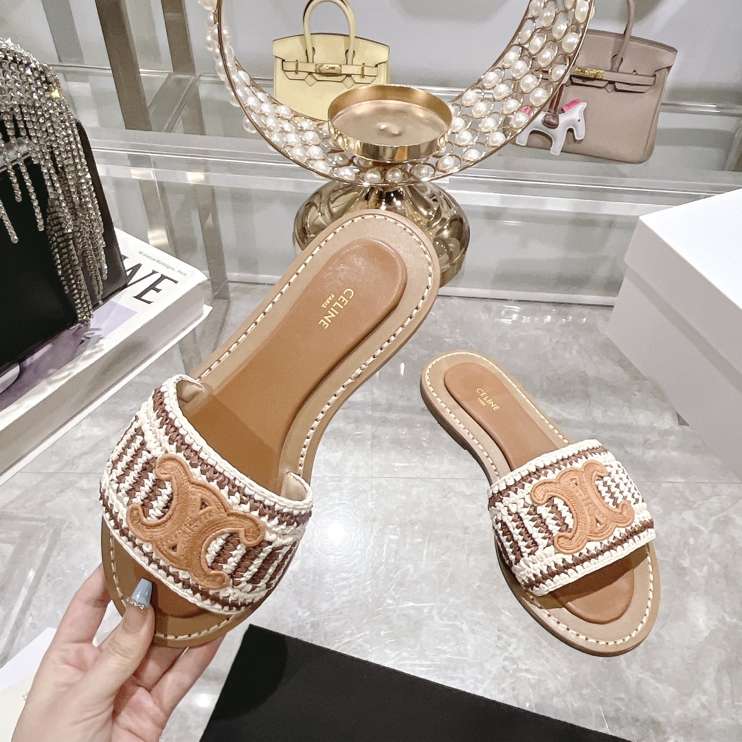 Celine 2025 Spring/Summer New In Casual Beach Slides Sandals 5 i1717261741 3354 1
