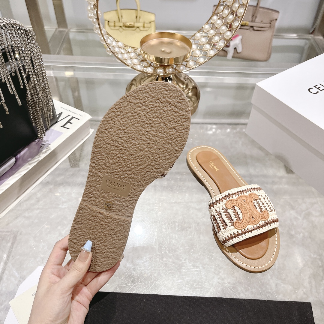 Celine 2025 Spring/Summer New In Casual Beach Slides Sandals 10 i1717261741 4382 3