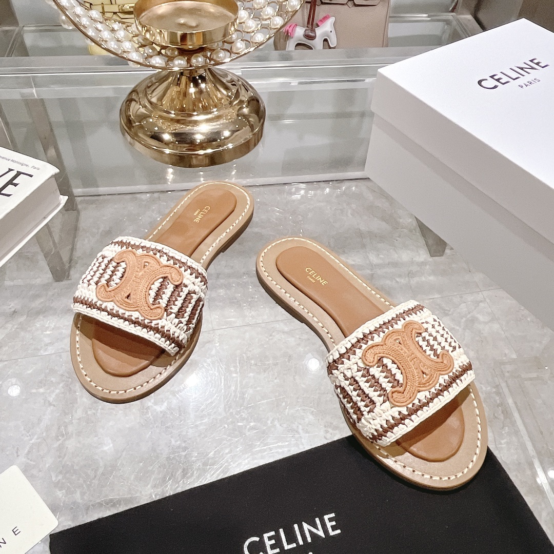 Celine 2025 Spring/Summer New In Casual Beach Slides Sandals 3 i1717261741 9481 8