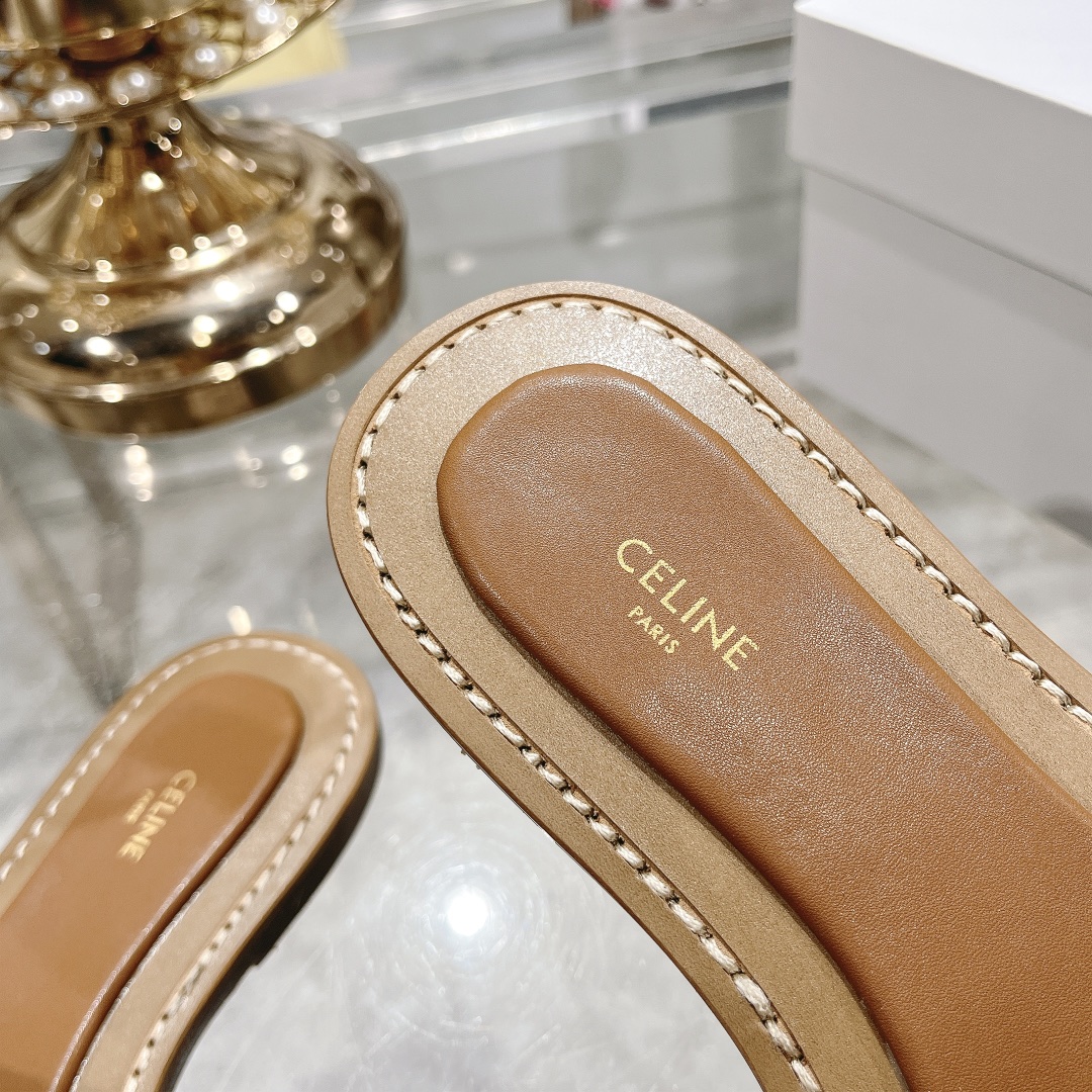 Celine 2025 Spring/Summer New Embroidered Beach Sandals Comfortable and Stylish 8 i1717261820 4332 3