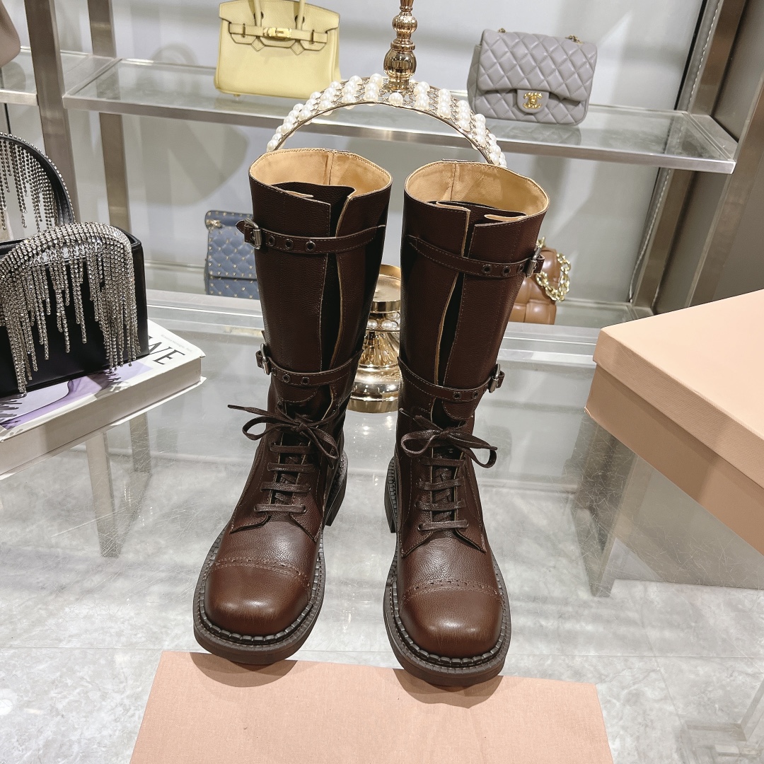 MiuMiu Martin Boots Rubber Fall/Winter Collection Fashion