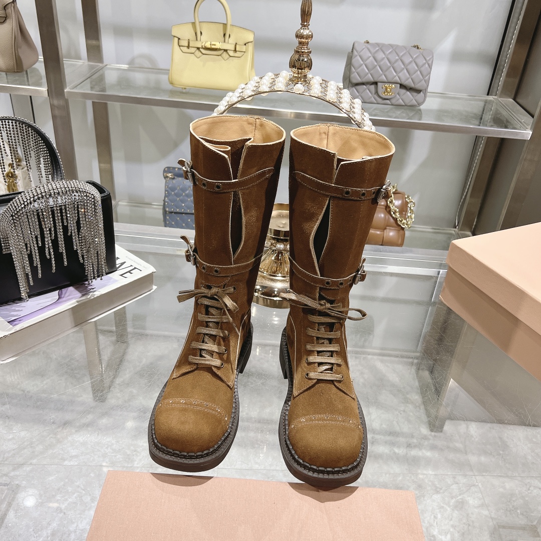 MiuMiu Martin Boots Rubber Fall/Winter Collection Fashion