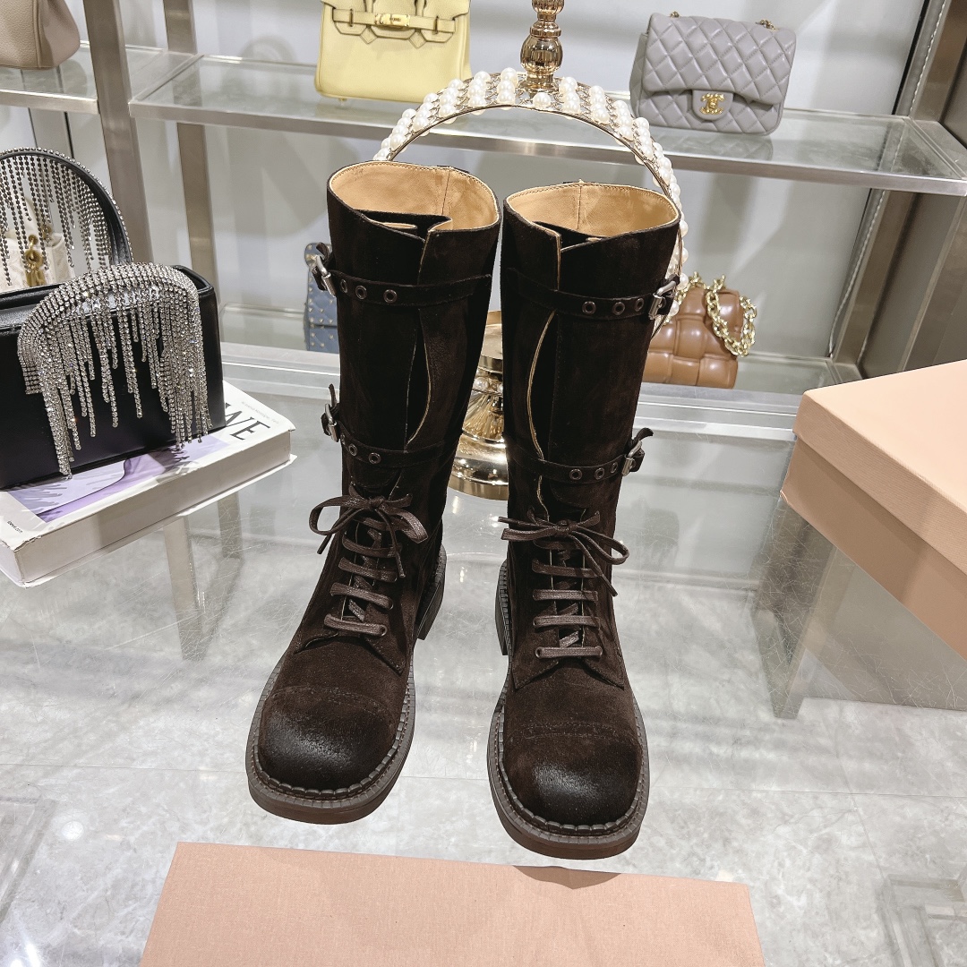 Buy AAA Cheap
 MiuMiu Martin Boots Rubber Fall/Winter Collection Fashion