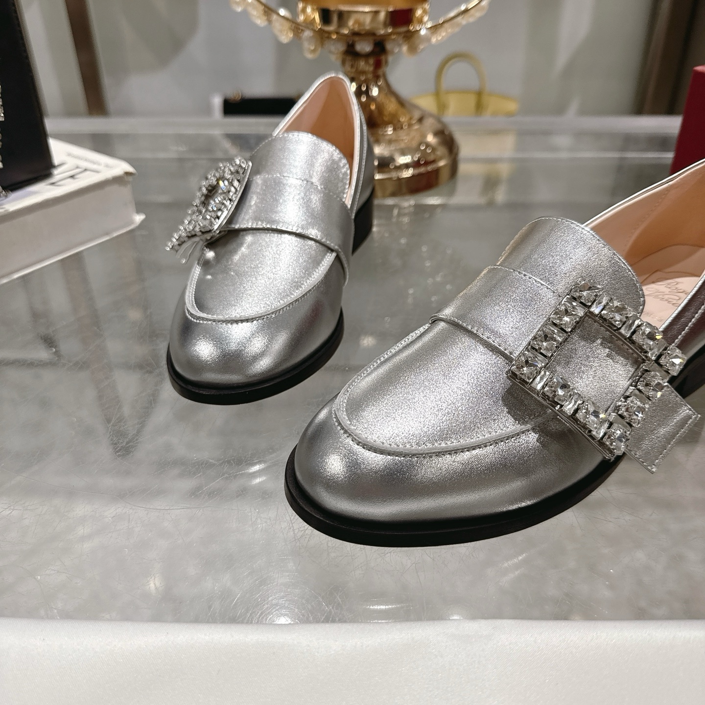 Riv Rangers Women's Loafers with Metal Buckle, Comfortable Flats 9 i1743005760557 9698 0 7
