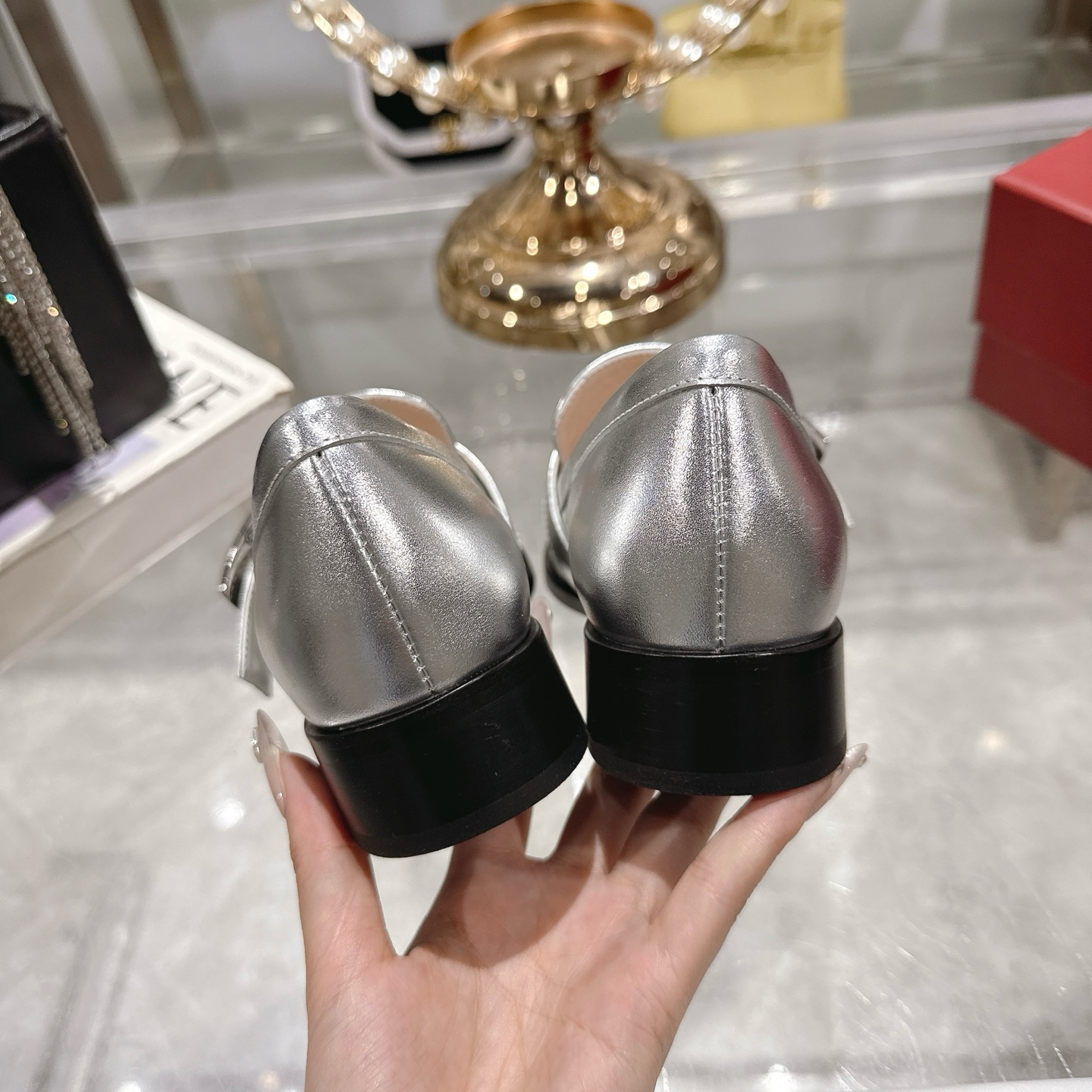 Riv Rangers Loafers Women's Chunky Heel Flat Pointed-Toe Metal Buckle Dress Shoes 8 i1743005998754 3167 0 6