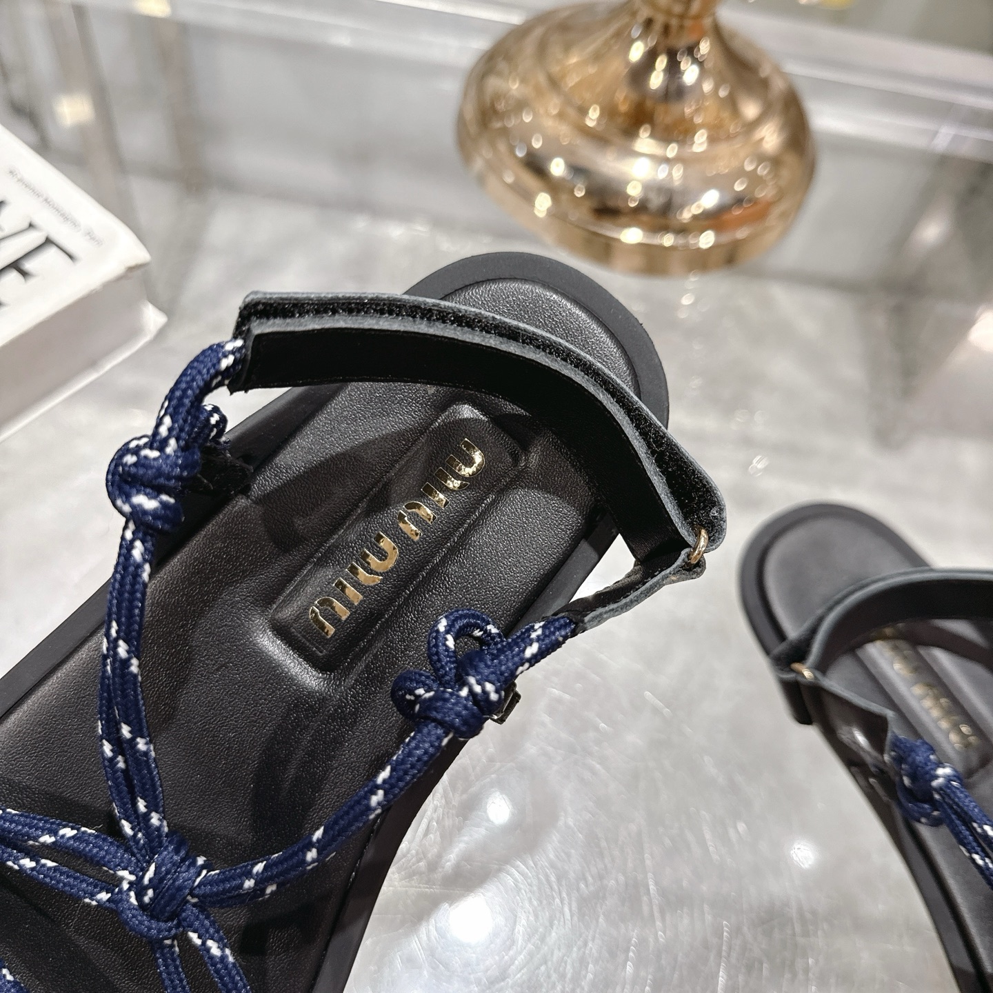 Miu Miu Women's 2025 Spring/Summer Gladiator Toe-Ring Sandals 9 i1743056406780 3492 0 7