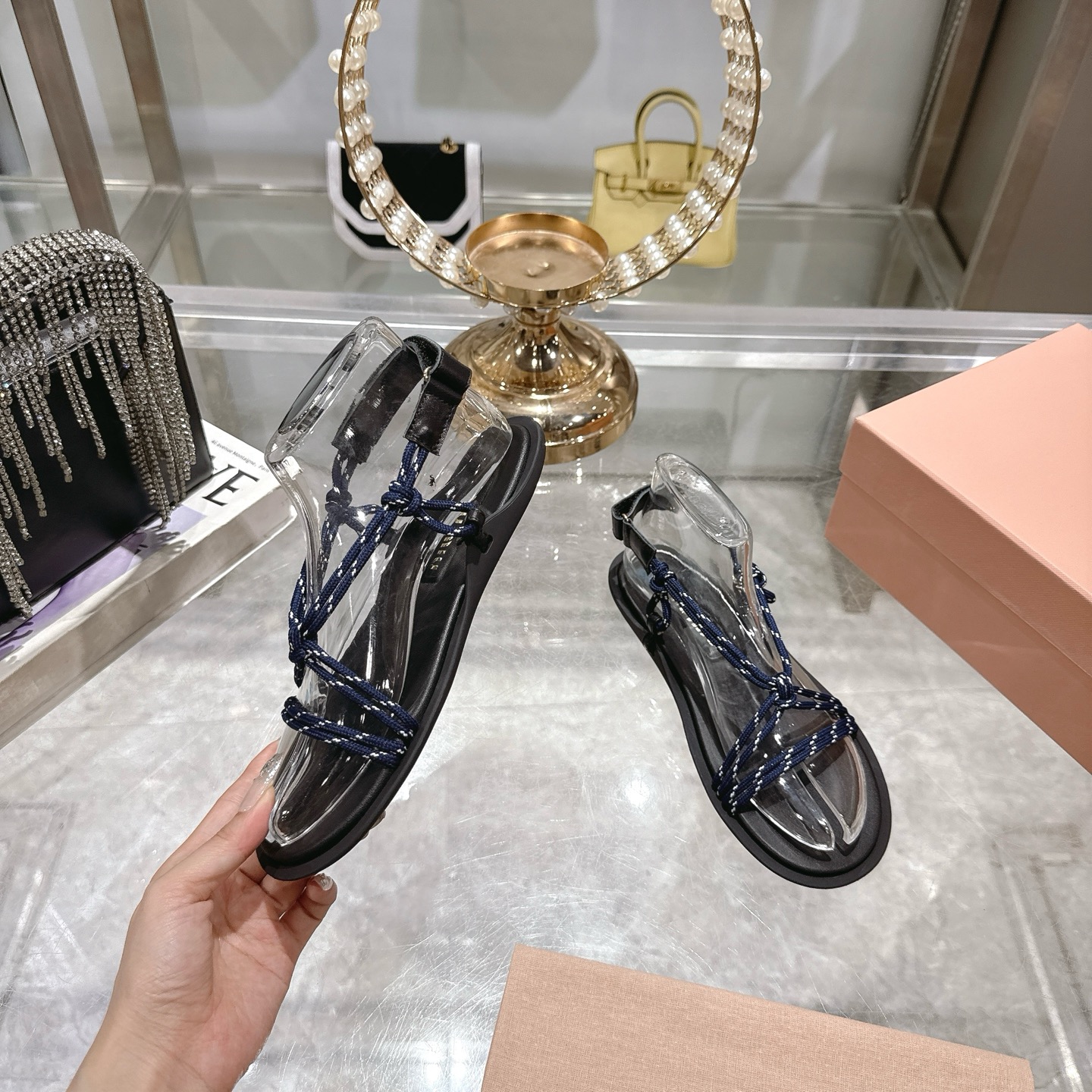 Miu Miu Women's 2025 Spring/Summer Gladiator Toe-Ring Sandals 5 i1743056410677 3858 0 3