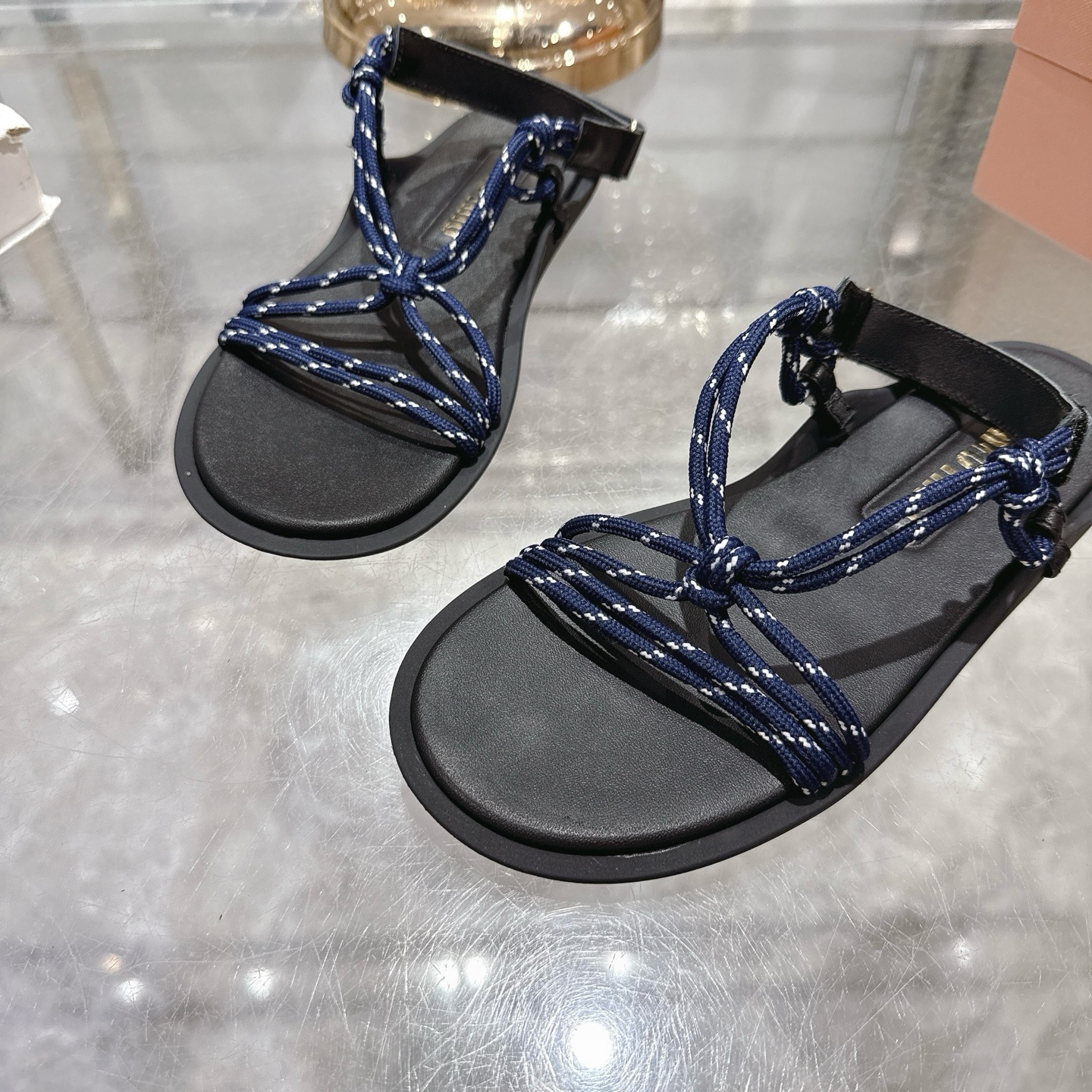 Miu Miu Women's 2025 Spring/Summer Gladiator Toe-Ring Sandals 10 i1743056410687 6208 0 8